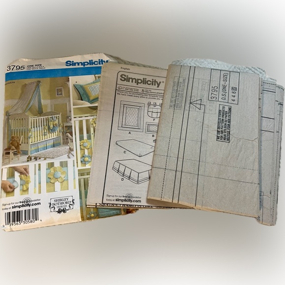 Simplicity Pattern #3795 Baby Nursery Shirley Botsford Designs Uncut Flowers - Picture 2 of 9